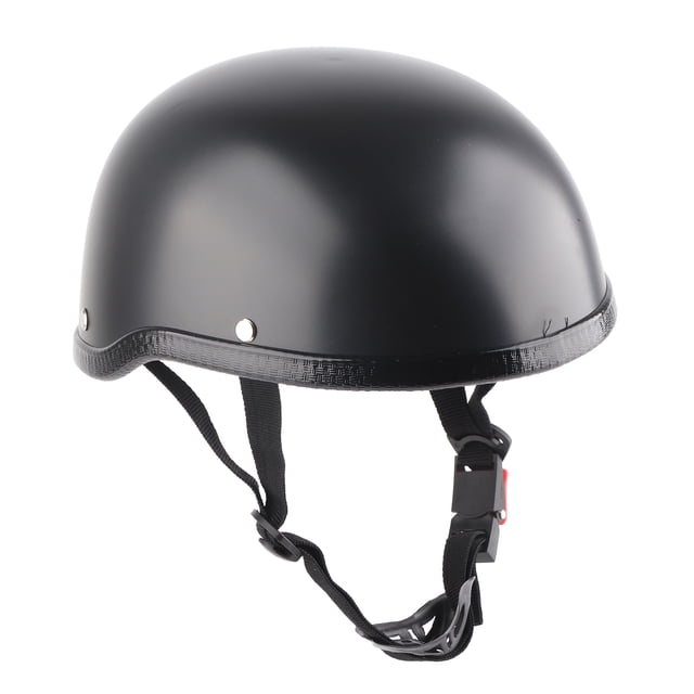 Casco De Moto Exquisito Hombres Retro Media Cara Casco Negro Mate Jadeshay A