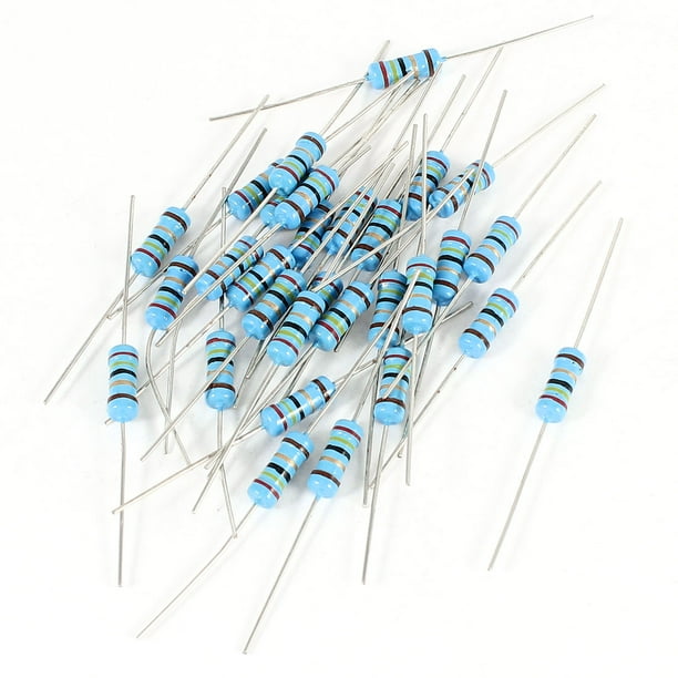 30Pcs 1W 1% Tolerancia 24 Ohm Resistor de Película Metálica a Prueba de Llama de Orificio Pasante