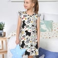 thumbnail image 4 of Fotbe Funny Puppy Vestido de Dormir para Niñas de 3 a 10 Años, Mangas Cortas, Estilo Princesa, Pijama Camisón con Mangas Voladas-XX-Large, 4 of 6