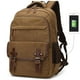 thumbnail image 1 of Mochila para portátil LUNLOPIK Canvas Vintage 15.6" USB Marrón, 1 of 6