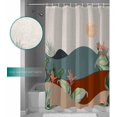 thumbnail image 3 of Boho Abstract Modern Mountain Watercolor Beige Shower Curtain Waterproof Fabric Privacy Partition for Bathroom Spring Summer Decor Transform Your Bathing Space into a Serene (72"x84), 3 of 6
