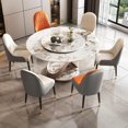 thumbnail image 2 of Nordic Luxury Dining Tables Round Simple Design Slate Bedside Table Modern Metal Juegos De Comedor Kitchen Furniture HD50CZ My Lux Decor Round, 2 of 8