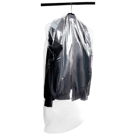 50 Pack Dry Cleaner Garment Bags, Reusable Dry Cleaning Clothing Dust-Proof Cover, Laundrette