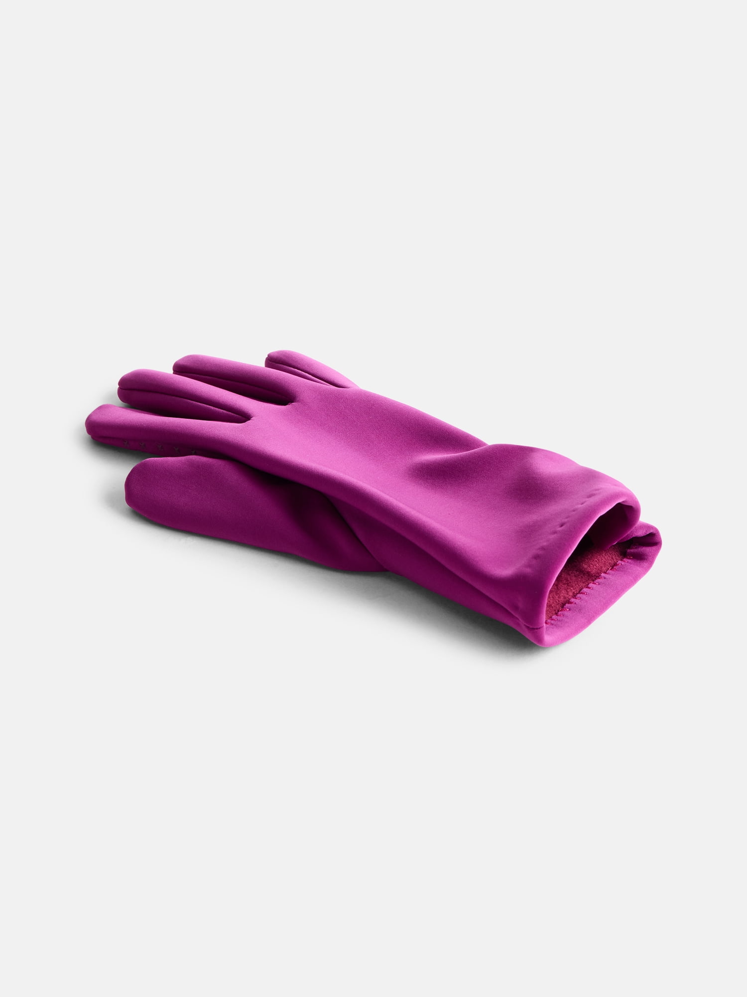 Time and Tru Women's Ruched Driving Gloves, Berry Bright, One Size