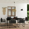 thumbnail image 1 of vidaXL 7 Piece Garden Dining Set Black, 1 of 1