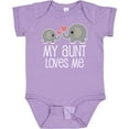 thumbnail image 3 of Inktastic My Aunt Loves Me Niece Nephew Elephant Boys or Girls Baby Bodysuit, 3 of 5