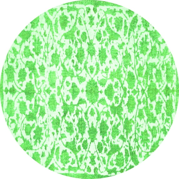 Ahgly Company Indoor Round Persian Green Traditional Area Rugs, 5' Round