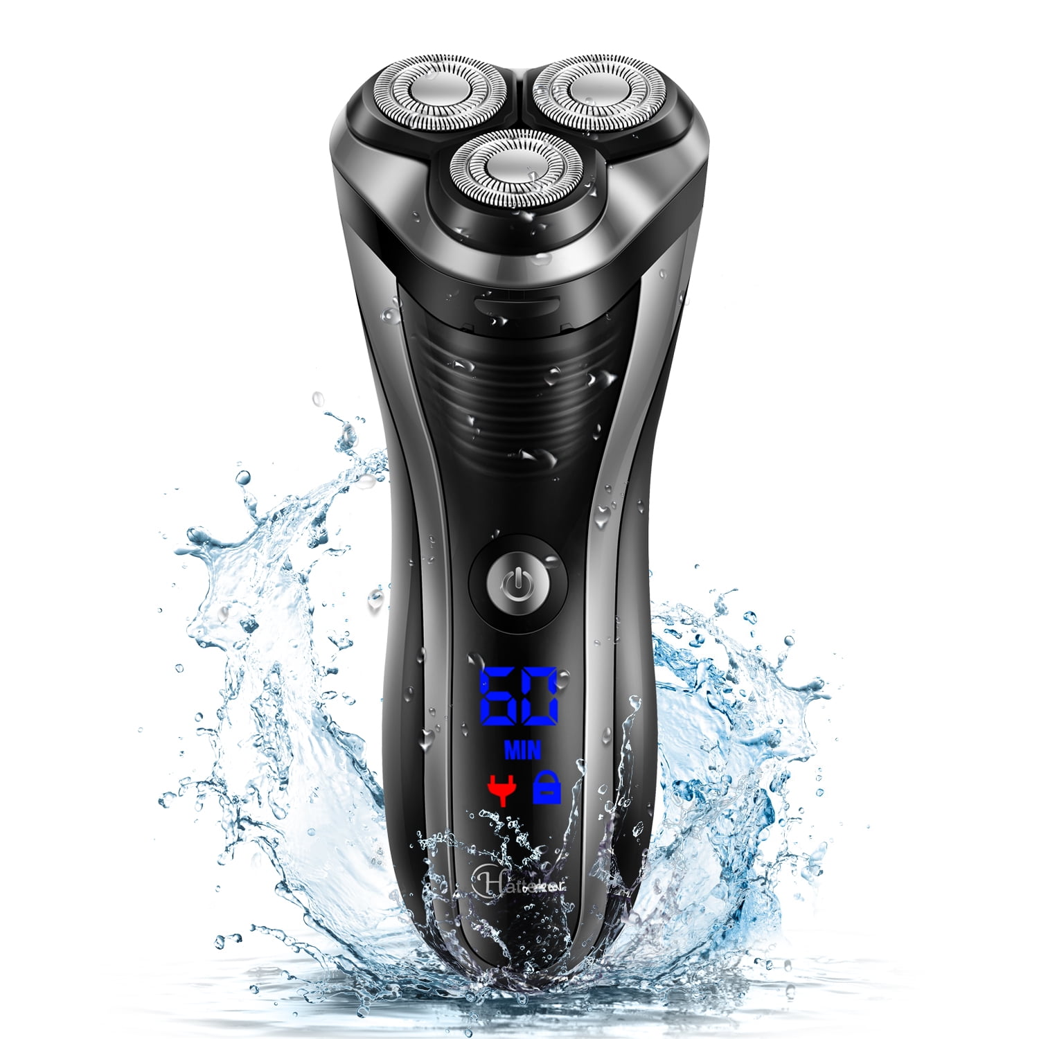 HATTEKER Rotary Electric Shaver Facial Electric Razor USB Rechargeable Men's Grooming Kit