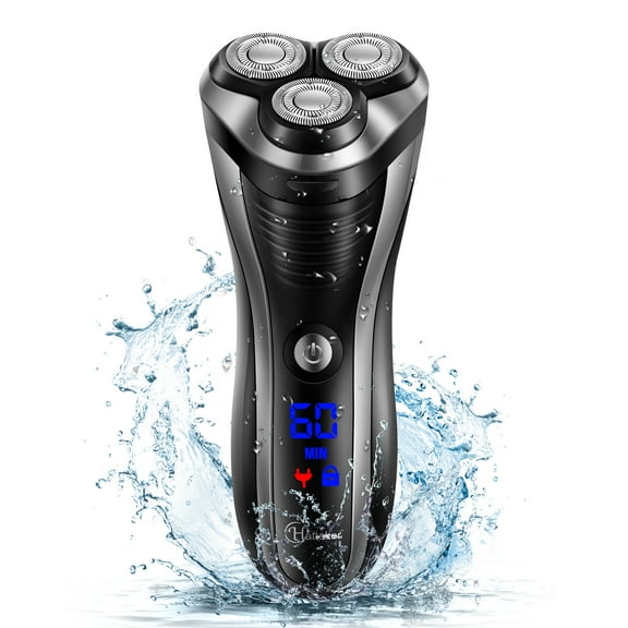 HATTEKER Rotary Electric Shaver Facial Electric Razor USB Rechargeable Men's Grooming Kit