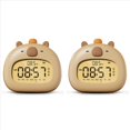 thumbnail image 1 of 2 Reloj Despertador de Capibara para Niños, Entrenador de Sueño para Niños para Levantarse, Reloj de Capibara con Luz Atenuadora,A, 1 of 6