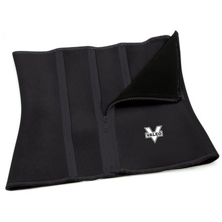 Valeo Slimmer Belt With Zippers With Soft Neoprene Interior Construction And Adjustable Zipper Closure To Fit Most Waist Sizes