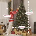 thumbnail image 3 of HOMCOM 7ft Frosted Christmas Tree with Dual Colour, Full Spruce Xmas Tree, 3 of 10