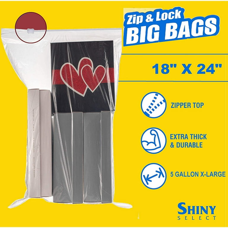 Shiny Select Extra Large X-Large Jumbo 8 Gallon Zipper Top