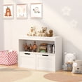 thumbnail image 5 of MIDOQIN Toy Storage Organizer with Drawers, Floor Toy Box with Wheels and Open Shelf, Playroom Organization and Storage Chest, 5 of 11