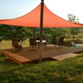 thumbnail image 3 of Yescom 23x22FT Rectangle Sun Shade Sail UV Block Commercial Carpark Pool Camping Playground Outdoor Bright Orange, 3 of 10