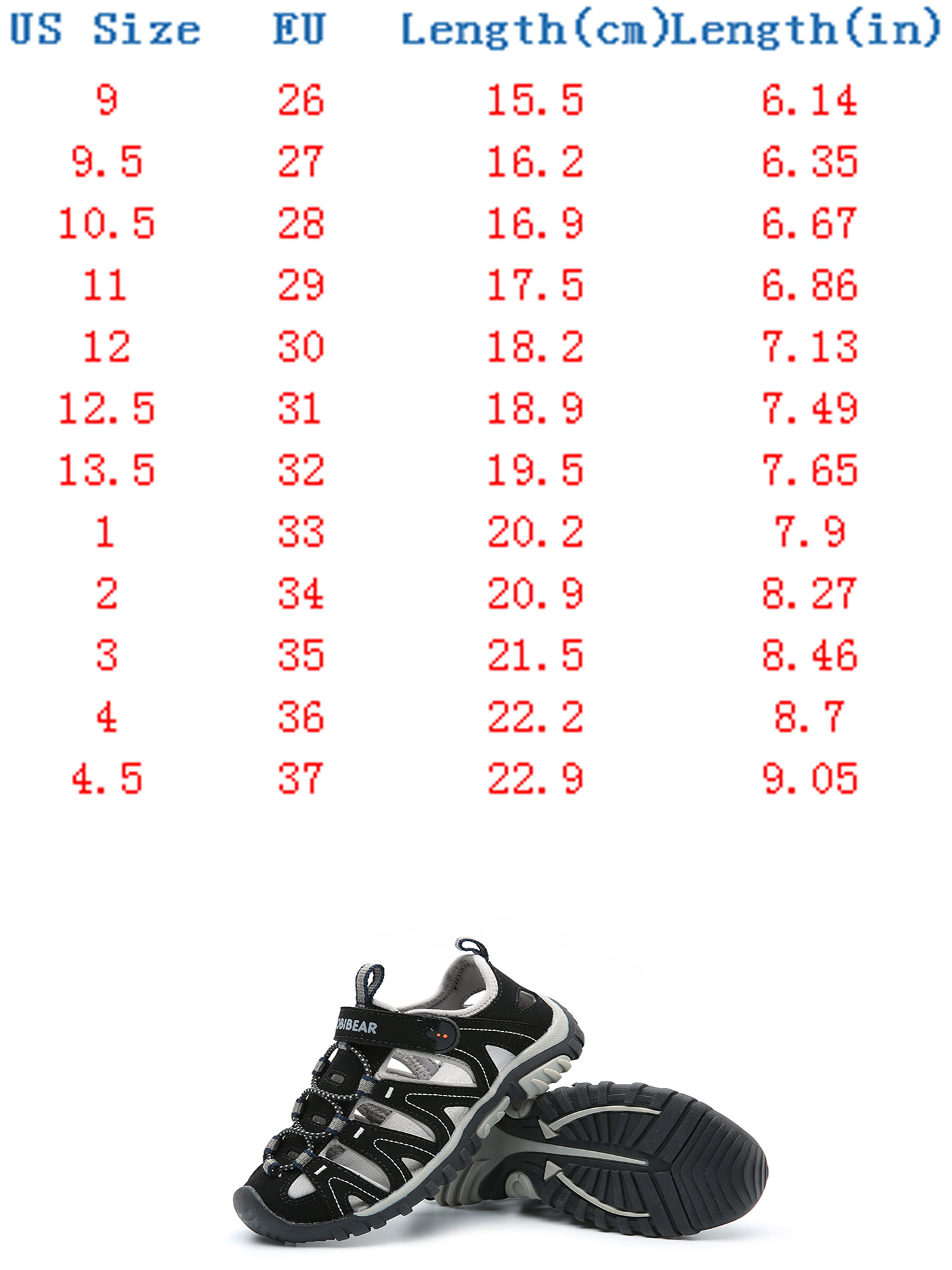 Toddler//Little Kid//Big Kid Kids Sandal Shoes for Boys Girls Athletic Outdoor Sport Beach Closed-Toe Summer Sandals