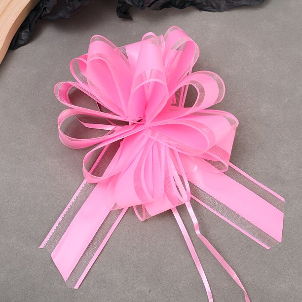 Cintas de lazo de flores para decoración de San Valentín, suministros para fiestas, regalos de coche, boda, envoltura de embalaje, Día de San Valentín, cumpleaños, 5/1 piezas