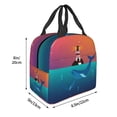 thumbnail image 3 of Easygdp Lighthouse and Whale Bolsa Térmica Premium - Tela Oxford Impermeable, Gran Capacidad, Bolsillo Frontal, Unisex para Trabajo, Escuela, Actividades al Aire Libre y Picnics, 3 of 8