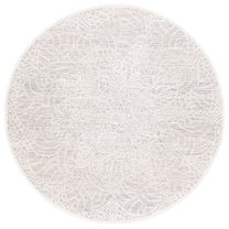 SAFAVIEH Precious Fabiana Geometric Area Rug, Grey/Ivory, 6' x 6' Round