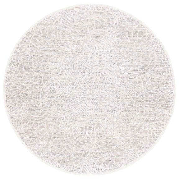 SAFAVIEH Precious Fabiana Geometric Area Rug, Grey/Ivory, 6' x 6' Round