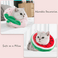 thumbnail image 2 of Adjustable Cone Collar Soft, Cute Cats Recovery Collar, Cats Cones After Surgery for Kittens Watermelon, 2 of 5