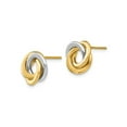 thumbnail image 2 of Gem & Harmony 14K Yellow and White Gold Intertwined Circles Post Earrings for Women, 2 of 4