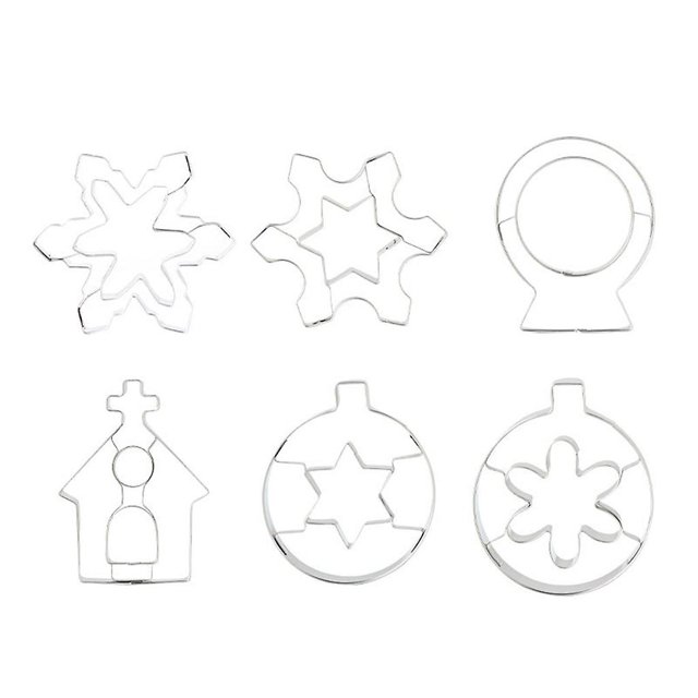 piezas de cortadores de galletas navideños de acero inoxidable Moldes para galletas Cortadores de galletas