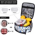 thumbnail image 4 of Classic Blue Floral Blossom Lunch Box for Women Men, Insulated Lunch Box, Reusable Lunch Bag for Office, Work, Picnic, Travel, 4 of 10