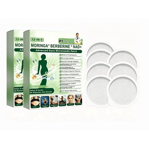 2026 New 12-in-1 Advanced Nano Microdarts Patch, Natural Care Microneedle Patches for Women & Men – Suitable for All Skin Types(2 Boxes)