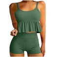 thumbnail image 2 of Ailaofu Women's 2 Piece Bikini Set - Spaghetti Strap Top with Boyshort Bottom Fashion Bathing Suit, 2 of 7