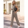 thumbnail image 4 of MOYIKO 2 Piece Sets for Women Casual Summer Outfits Sleeveless Tops and Wide Leg Pants with Pockets Travel Vacation Lounge Sets, 4 of 7