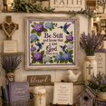 thumbnail image 6 of Hummingbird Garden Cross Stitch Kit, Psalm 46:10 Stamped Embroidery, Christian DIY Craft for Beginners, 8x8 in, 6 of 6