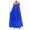 Blue, variant on Qiopertar Women's Long Loose Backless Dress Strap V-Neck Casual Summer Beach Vacation Big Swing Dress with Pockets, White 3XL