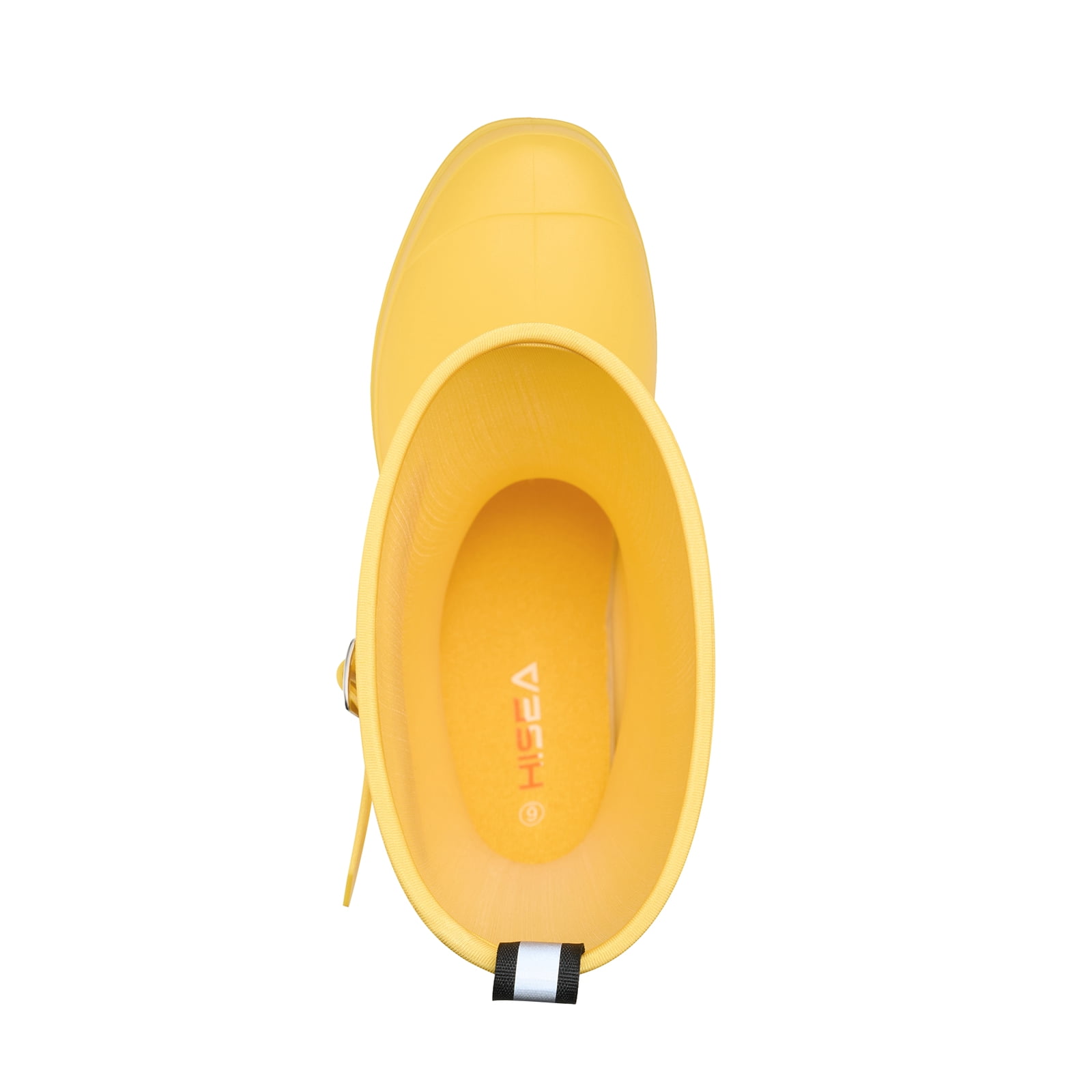 SMILIN Wellington Wide Calf Rubber Rain Boots for Women Yellow Size 6