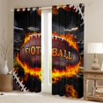 thumbnail image 2 of Castle Fairy Boys Girls Football Print Black Out Curtains,Ball Gamer Curtains Pack of 2 (42x63 Each),Sport Theme Bedroom Curtains,Lightweight Room Decor, 2 of 6