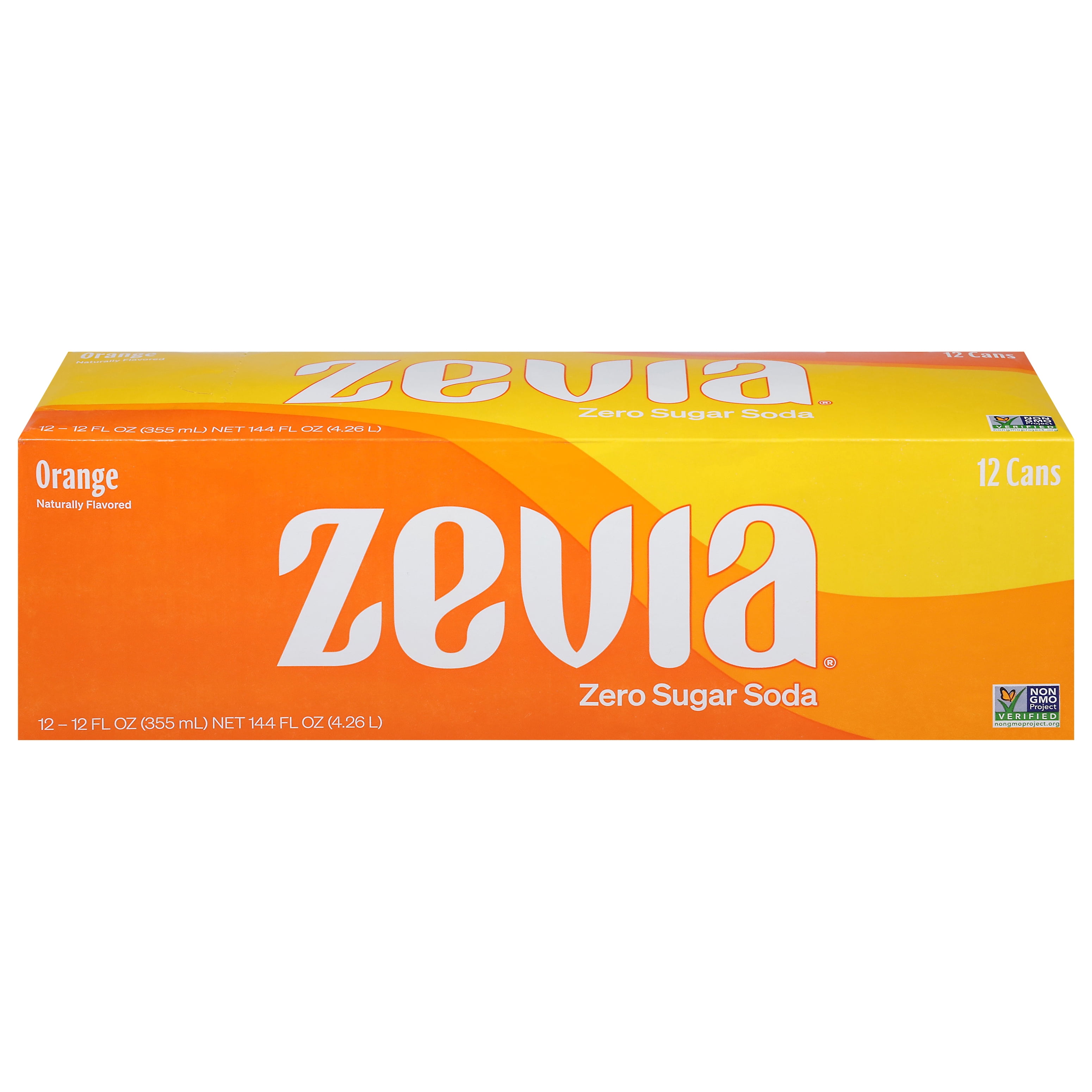 Zevia Zero Sugar Orange Soda 12 - 12 fl oz Cans