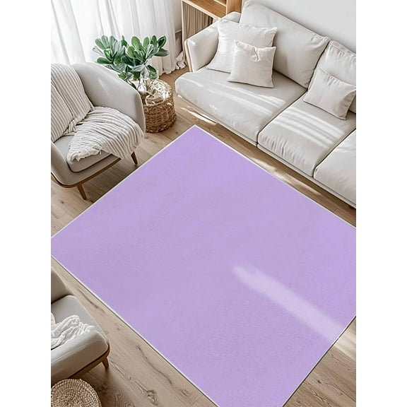 Minimalist Solid Color Area Rug for Bedroom 5x7 Ft Pure Lavender Purple Simple Super Soft fuzzy Throw Rug Non-Slip Fluffy Plush Indoor Floor Carpet for Living Room Nursery Home Decor