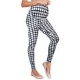 thumbnail image 2 of Women's Super Comfy Maternity Leggings LM48224X 10812 WHITEBLACK 2X, 2 of 2