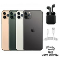 Restored Apple iPhone 11 Pro Max A2161 (Fully Unlocked) 64GB Silver w/ Wireless Earbuds (Refurbished)