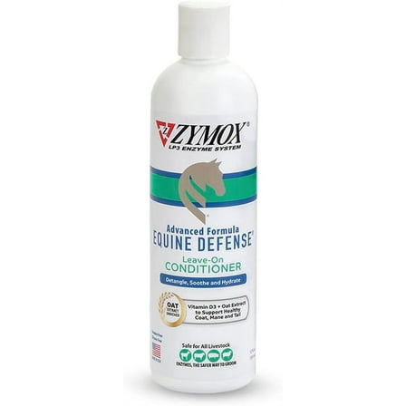 Zymox Equine Defense Advanced Formula Leave-on Conditioner 12 oz. Coat Care for Horses