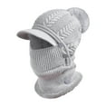 thumbnail image 3 of Winter Women Knitted Pullover Warmth Ear Protection Wool Sweater Hat Hat, 3 of 3