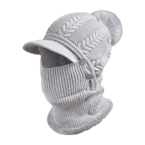 CHAYERL Winter Women Knitted Pullover Warmth Ear Protection Wool Sweater Hat Hat