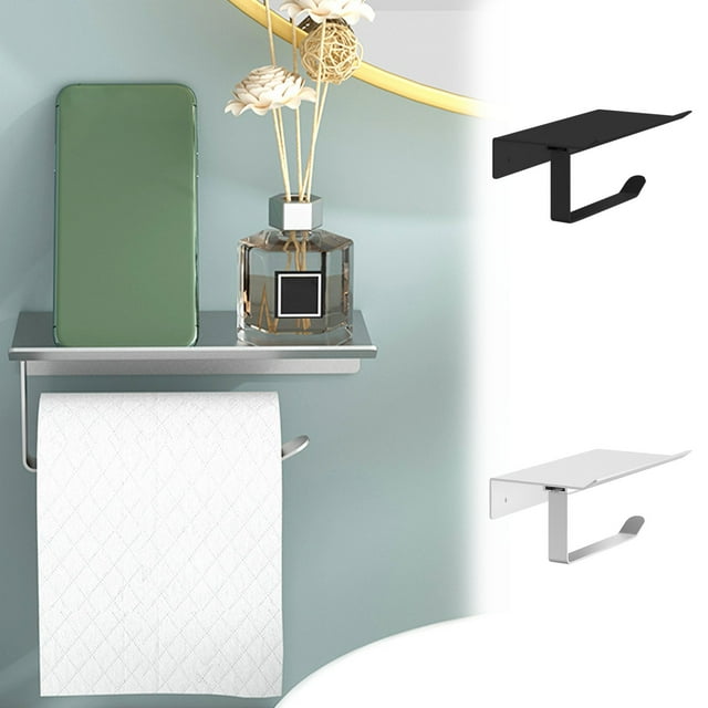 Toilet Paper Holder,Wall-Mounted Paper Roll Rack,Easy Install,Space-Saving,Modern Design,Bathroom Accessory,Perfect for Home&Office,PENDANE,Black