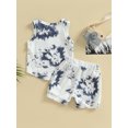 thumbnail image 4 of Wassery Infant Baby Boys Summer Clothes Outfits 6M 12M 18M 24M 3T Toddle Boys Tie-Dye Print Crew Neck Sleeveless Pocket Tank Tops and Shorts 2Pcs Set, 4 of 8