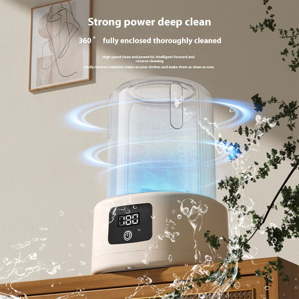 Rechargeable Handheld Washing Machine for Travel Home Use 4000mAh Battery Delicate Garments Baby Clothes Laundry Device