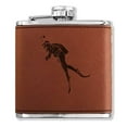 thumbnail image 1 of Faux Leather Flask - Scuba Diver - Dark Brown, 1 of 1