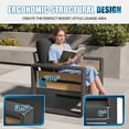 thumbnail image 6 of Clouddwell 7-Seats Aluminum Patio Furniture Set, Outdoor Metal Sofa Conversation Set with Coffee Table for Pool Garden Porch Backyard, Dark Gray, 6 of 7