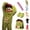 Green, variant on Funny Monster Hooded Fleece Robe for Adults, Goofy Plush Onesies Pajamas with Hair Comb