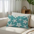 thumbnail image 6 of Turquoise Starfish Coastal Throw Pillow Cover 20 x 26 Inch Decorative Pillow Cover Nautical Summer Ocean Abstract Art Lumbar Pillowcase Seasonal Rectangle Cushion Case for Couch Sofa Bed Living Room, 6 of 9