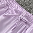 thumbnail image 6 of CPNG Girls Fashion Shorts Summer Thin Solid Color Loose Casual Shorts Elastic High Waist Drawstring Shorts(Light Violet,13-14 Years), 6 of 9